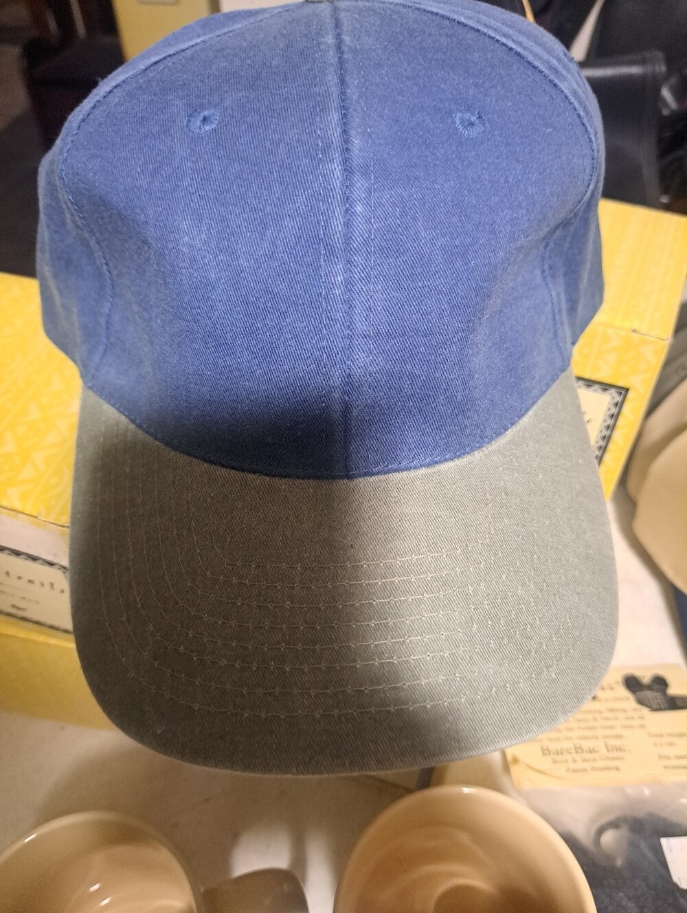 Classic Two-Tone Navy and Olive Baseball Cap